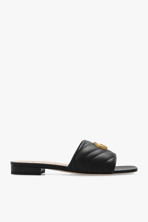 VbjdevelopmentsShops Australia GUCCI SASZETKA Z LOGO GG Black Leather slides Gucci